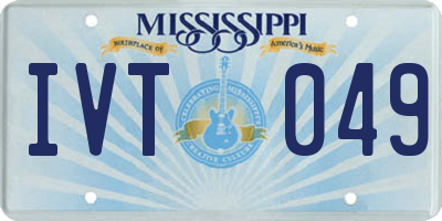 MS license plate IVT049