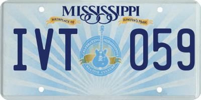 MS license plate IVT059