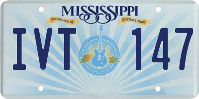 MS license plate IVT147