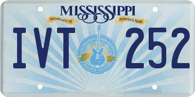 MS license plate IVT252