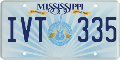 MS license plate IVT335