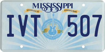 MS license plate IVT507