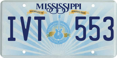 MS license plate IVT553
