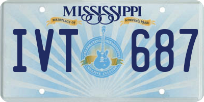 MS license plate IVT687