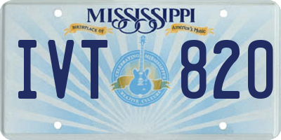 MS license plate IVT820