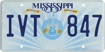 MS license plate IVT847