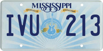 MS license plate IVU213