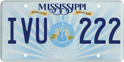 MS license plate IVU222