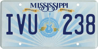 MS license plate IVU238
