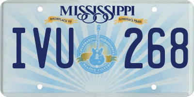 MS license plate IVU268