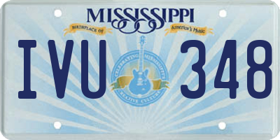 MS license plate IVU348