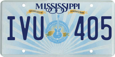 MS license plate IVU405
