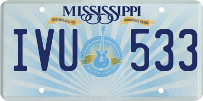 MS license plate IVU533