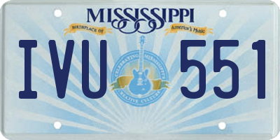 MS license plate IVU551