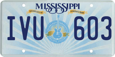 MS license plate IVU603