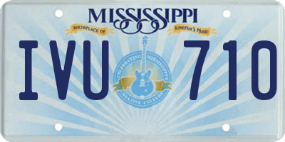 MS license plate IVU710