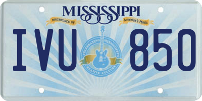 MS license plate IVU850