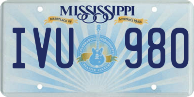 MS license plate IVU980