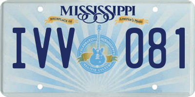 MS license plate IVV081