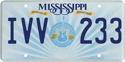 MS license plate IVV233