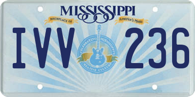 MS license plate IVV236