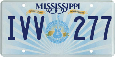 MS license plate IVV277