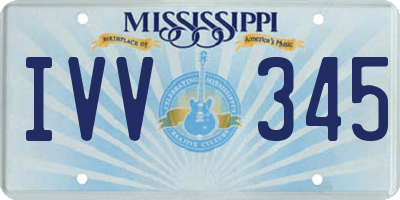 MS license plate IVV345