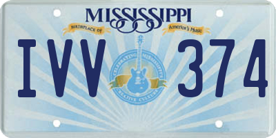 MS license plate IVV374