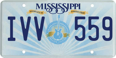 MS license plate IVV559