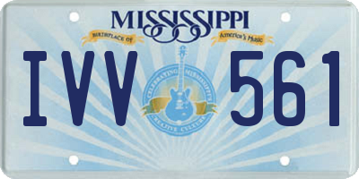 MS license plate IVV561