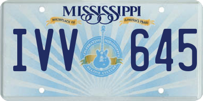 MS license plate IVV645