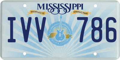 MS license plate IVV786
