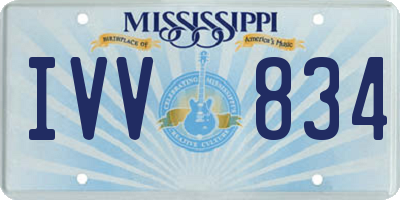 MS license plate IVV834