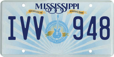 MS license plate IVV948