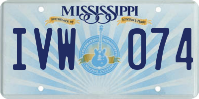 MS license plate IVW074