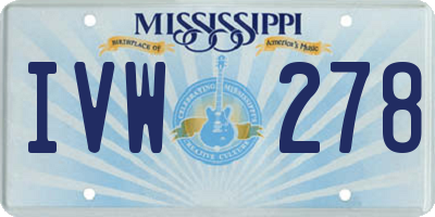 MS license plate IVW278