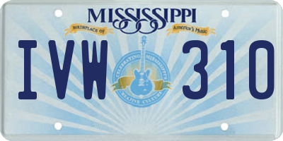 MS license plate IVW310