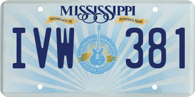 MS license plate IVW381