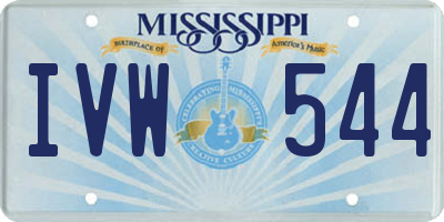 MS license plate IVW544
