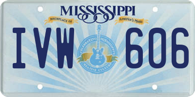 MS license plate IVW606