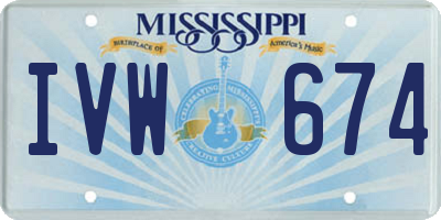 MS license plate IVW674