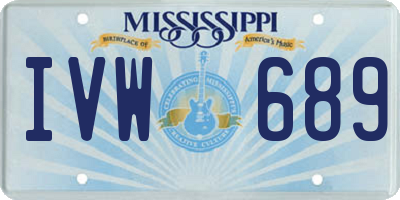 MS license plate IVW689