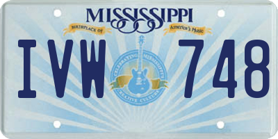 MS license plate IVW748