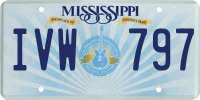MS license plate IVW797