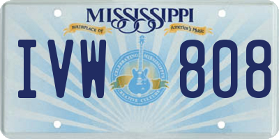 MS license plate IVW808
