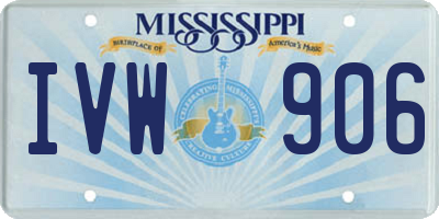 MS license plate IVW906