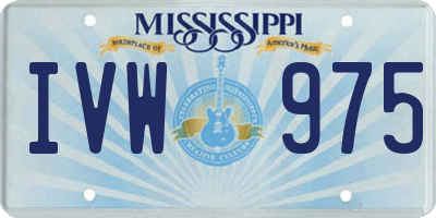 MS license plate IVW975