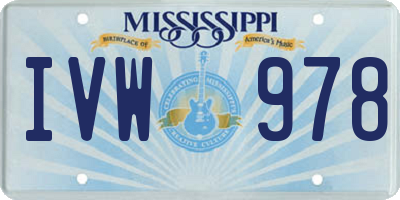 MS license plate IVW978