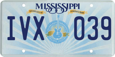 MS license plate IVX039