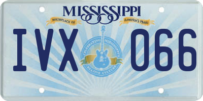 MS license plate IVX066
